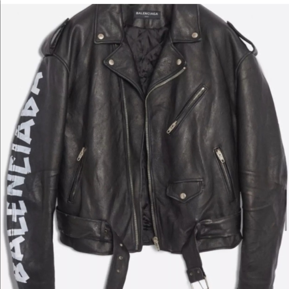 Balenciaga Leather Motorcycle Jacket - Picture 4 of 4